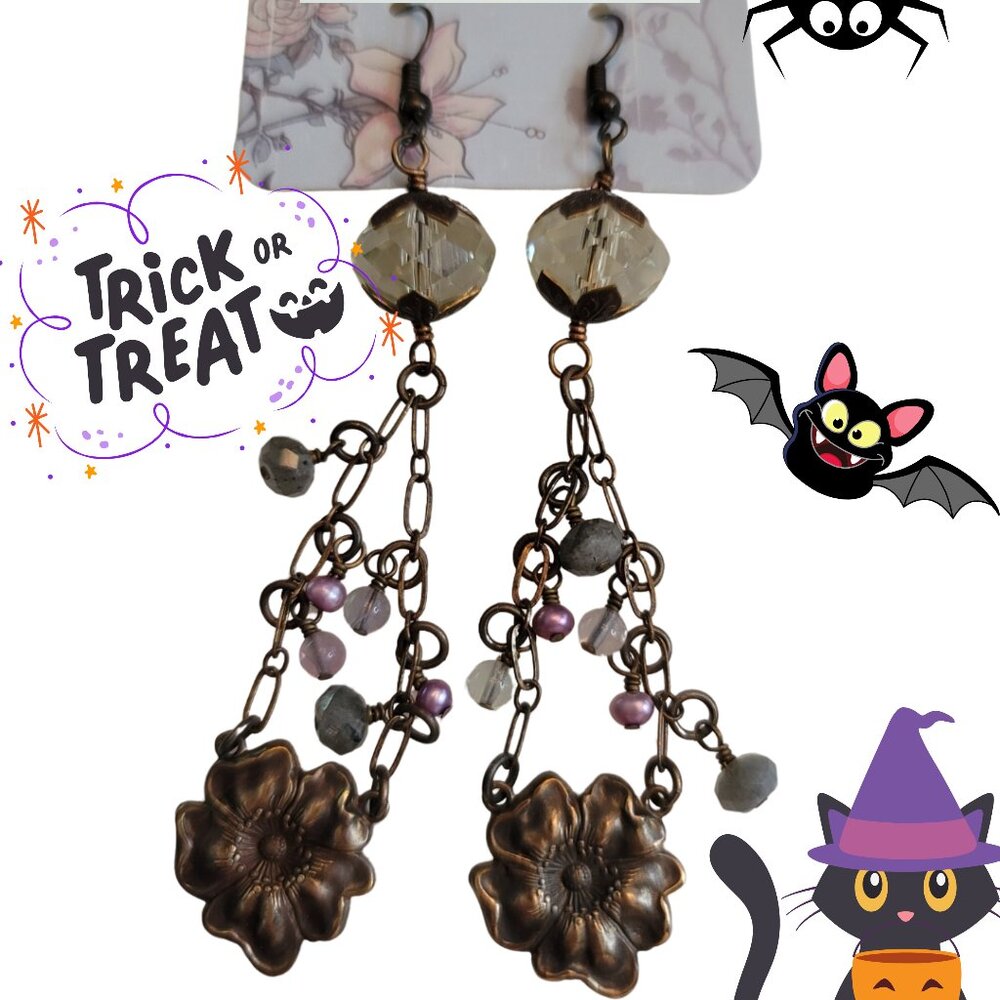 NWT Esmeraude Handmade Chandelier Earrings